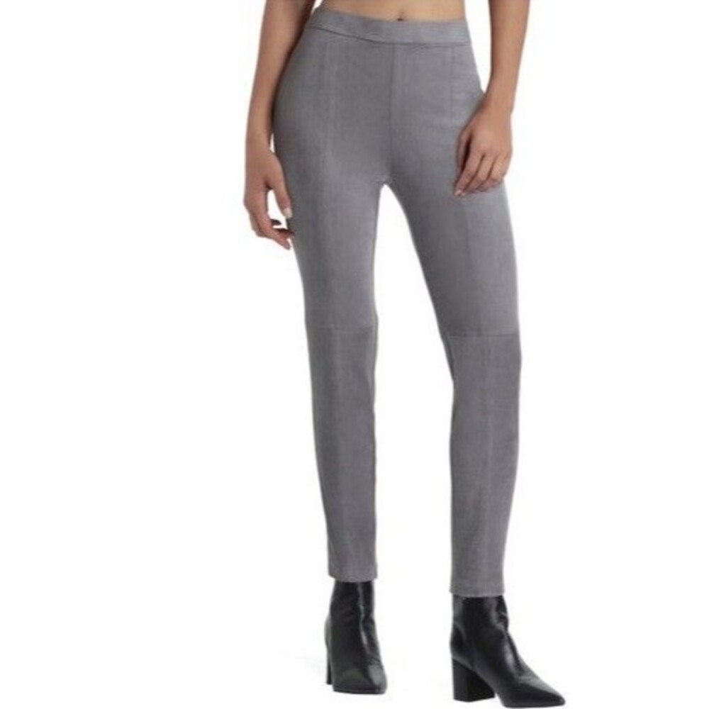 H by Halston Faux Sued Legging Medium Women's Gray Dark Academia Skinny Pants